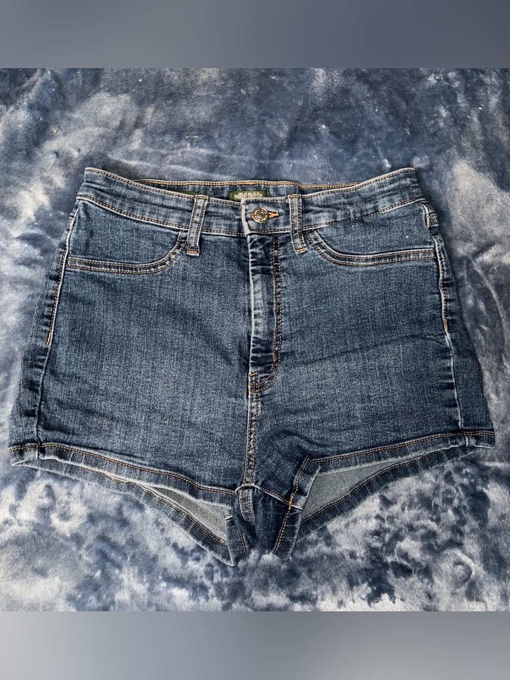 wild fable High Waist Denim Shorts - Blue